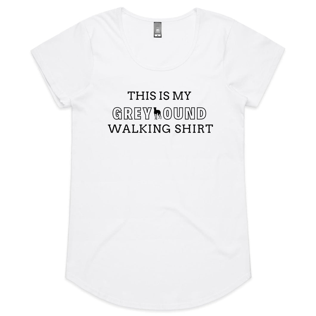 This Is My Greyhound Walking Shirt - Women's Scoop Neck T-Shirt