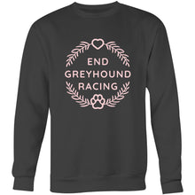 Load image into Gallery viewer, End Greyhound Racing Wreath - Crew Sweatshirt
