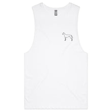 Load image into Gallery viewer, Minimalist Greyhound Outline - Men&#39;s Tank Top Tee
