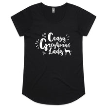 Load image into Gallery viewer, Crazy Greyhound Lady Graphic - Women&#39;s Scoop Neck T-Shirt
