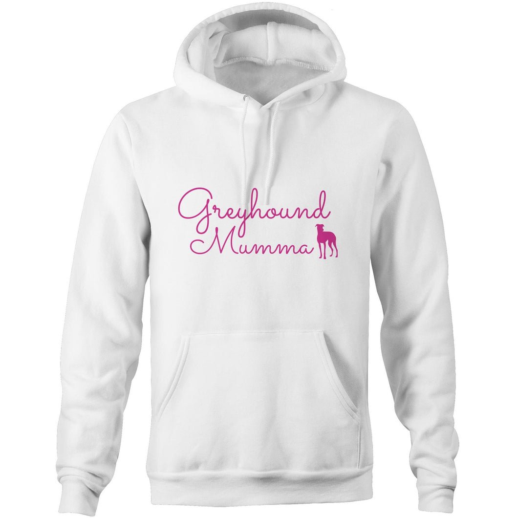 Greyhound Mumma Greyhound Silhouette - Pocket Hoodie Sweatshirt