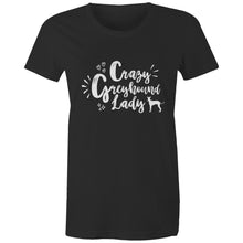 Load image into Gallery viewer, Crazy Greyhound Lady Graphic - Women&#39;s Classic T-Shirt
