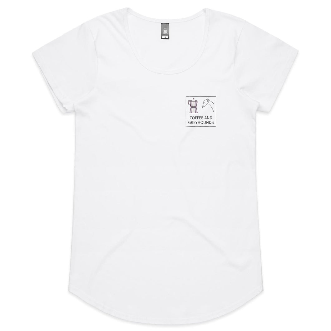 Coffee and Greyhounds - Women's Scoop Neck T-Shirt