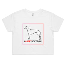 Load image into Gallery viewer, #Adopt Don&#39;t Shop - Women&#39;s Crop T-Shirt
