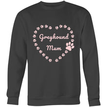 Load image into Gallery viewer, Greyhound Mum Heart Frame - Crew Sweatshirt
