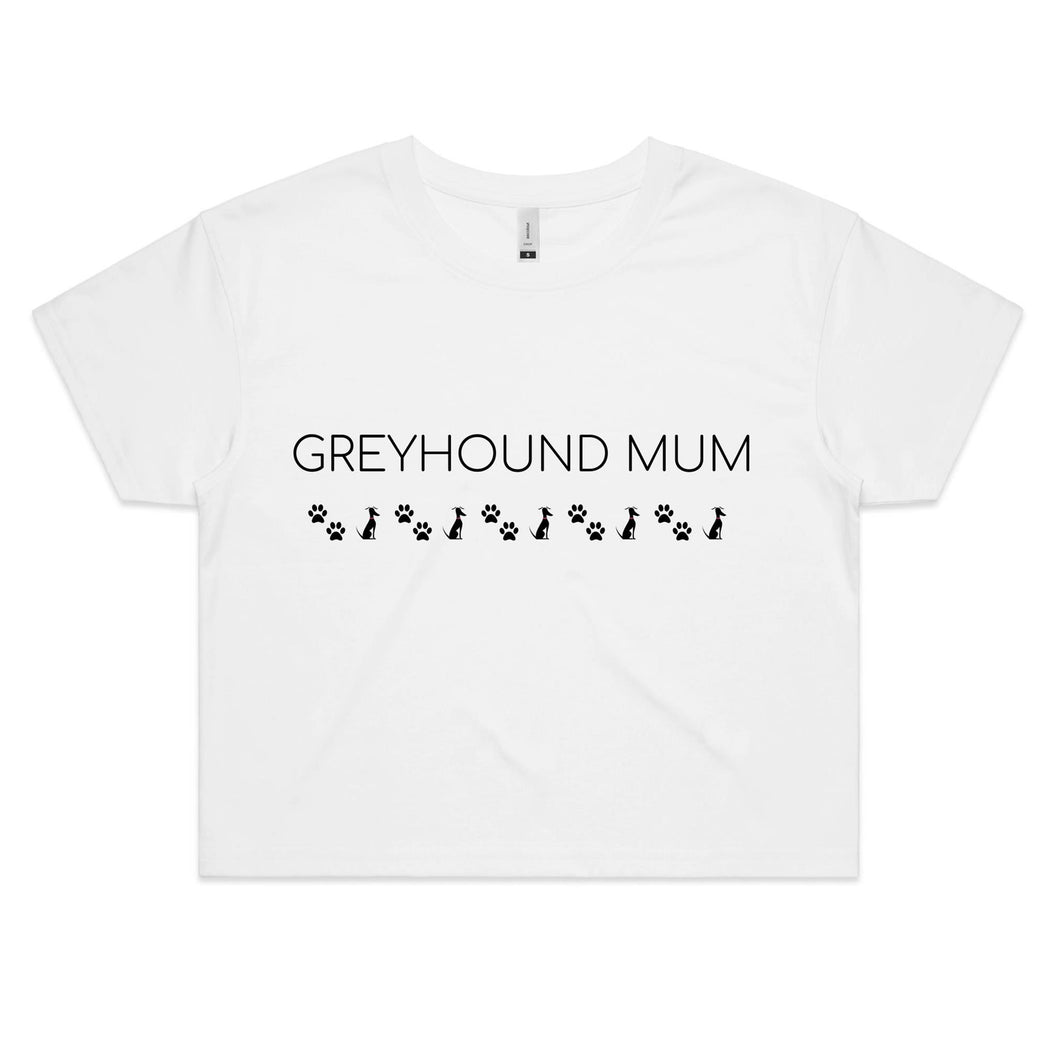 Greyhound Mum - Women's Crop T-Shirt