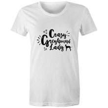 Load image into Gallery viewer, Crazy Greyhound Lady Graphic - Women&#39;s Classic T-Shirt
