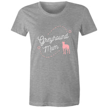 Load image into Gallery viewer, Greyhound Mum Pink Print - Women&#39;s Classic T-Shirt
