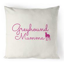 Load image into Gallery viewer, Greyhound Mumma Greyhound Silhouette - 100% Linen Cushion Cover
