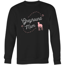 Load image into Gallery viewer, Greyhound Mum Pink Print - Crew Sweatshirt
