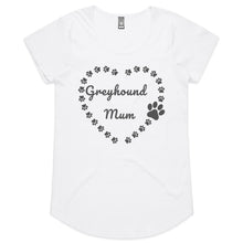 Load image into Gallery viewer, Greyhound Mum Heart Frame -  Women&#39;s Scoop Neck T-Shirt
