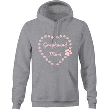 Load image into Gallery viewer, Greyhound Mum Heart Frame - Pocket Hoodie Sweatshirt
