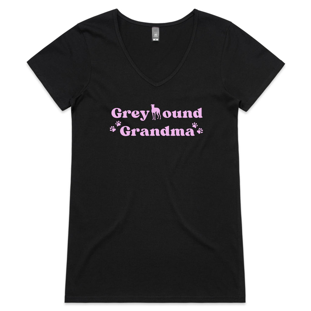 Greyhound Grandma - Women's V-Neck T-Shirt