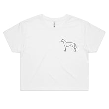 Load image into Gallery viewer, Minimalist Greyhound Outline -  Women&#39;s Crop T-Shirt
