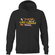 Load image into Gallery viewer, Worlds Best Greyhound Mum - Pocket Hoodie Sweatshirt
