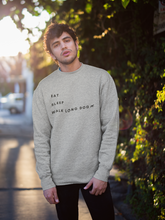 Load image into Gallery viewer, Eat Sleep Walk Long Dog - Crew Sweatshirt
