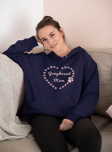 Load image into Gallery viewer, Greyhound Mum Heart Frame - Pocket Hoodie Sweatshirt
