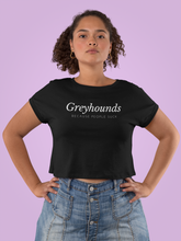 Load image into Gallery viewer, Greyhounds Because People Suck - Women&#39;s Crop T-Shirt
