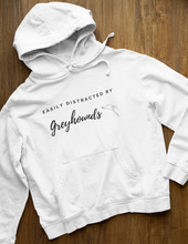 Load image into Gallery viewer, Easily Distracted by Greyhounds - Pocket Hoodie Sweatshirt
