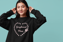 Load image into Gallery viewer, Greyhound Mum Heart Frame - Crew Sweatshirt
