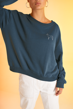 Load image into Gallery viewer, Minimalist Greyhound Outline - Crew Sweatshirt
