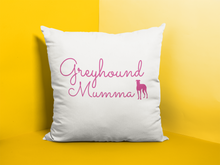 Load image into Gallery viewer, Greyhound Mumma Greyhound Silhouette - 100% Linen Cushion Cover
