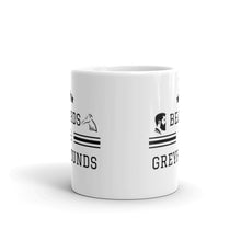 Load image into Gallery viewer, Beards and Greyhounds - White Glossy Mug
