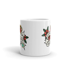 Load image into Gallery viewer, Coffee and Greyhounds Tattoo - White Glossy Mug
