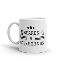 Load image into Gallery viewer, Beards and Greyhounds - White Glossy Mug
