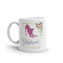 Load image into Gallery viewer, Crazy Greyhound Lady - White Glossy Mug
