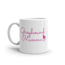 Load image into Gallery viewer, Greyhound Mumma Greyhound Silhouette - White Glossy Mug
