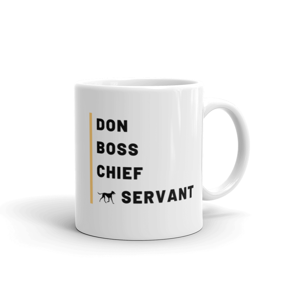 Don Boss Chief Greyhound Servant - White Glossy Mug