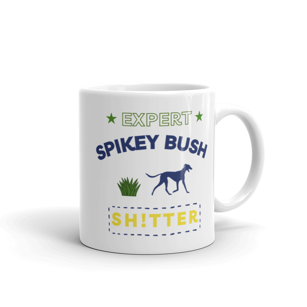 Spikey Bush Shitter - White Glossy Mug