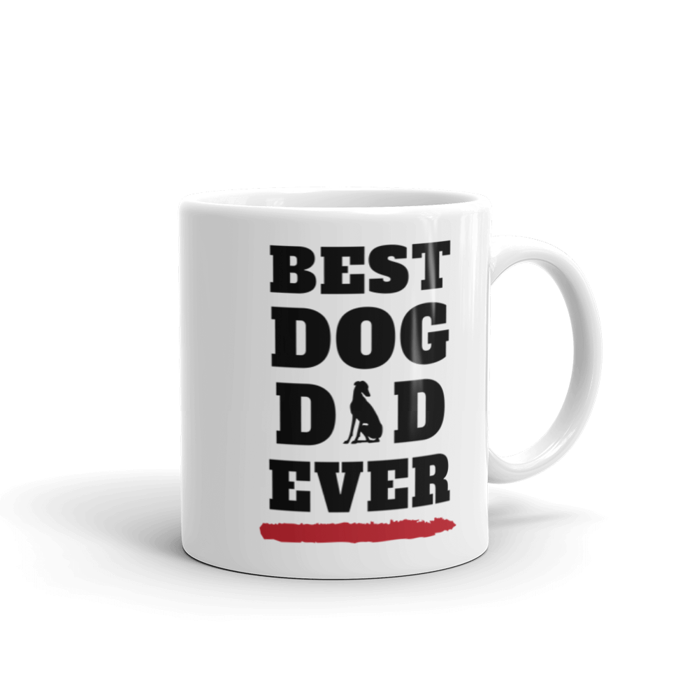 Best Dad Dog Ever - White Glossy Mug