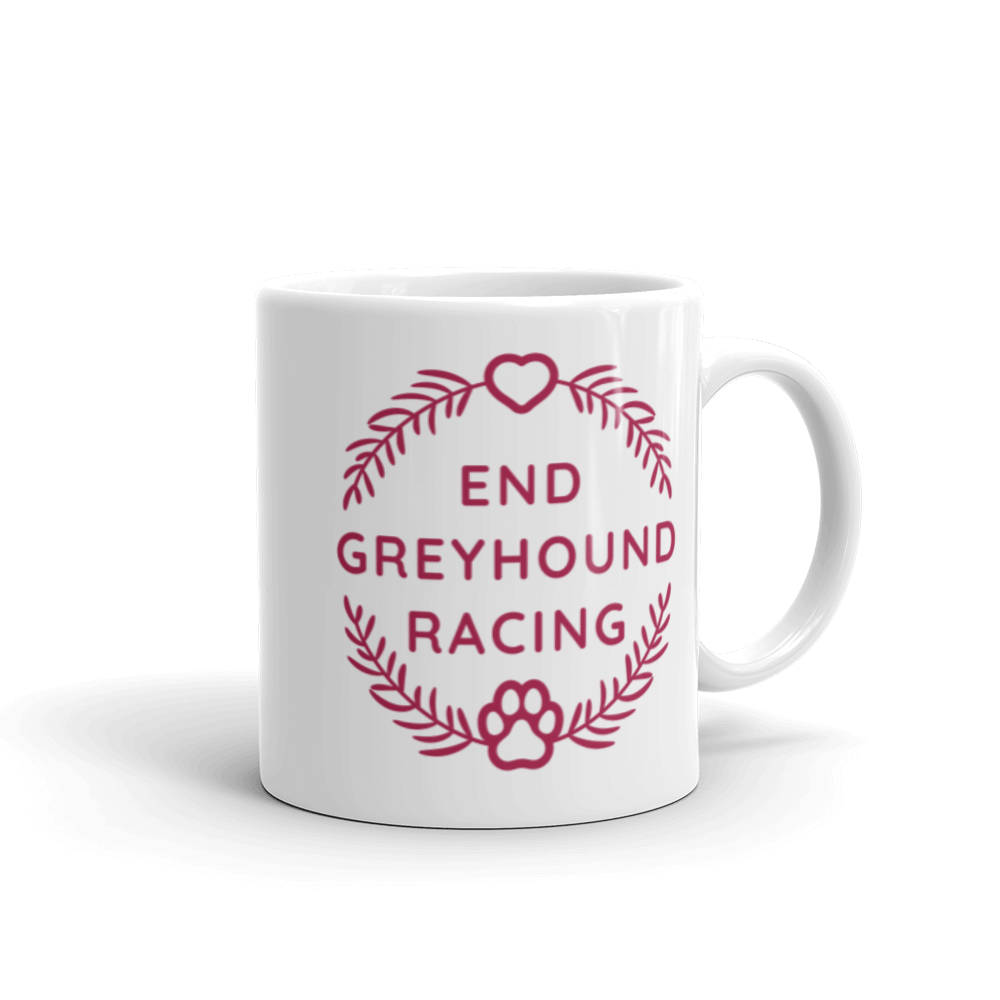 End Greyhound Racing - White Glossy Mug