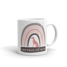 Load image into Gallery viewer, Rainbow Greyhound Mum - White Glossy Mug
