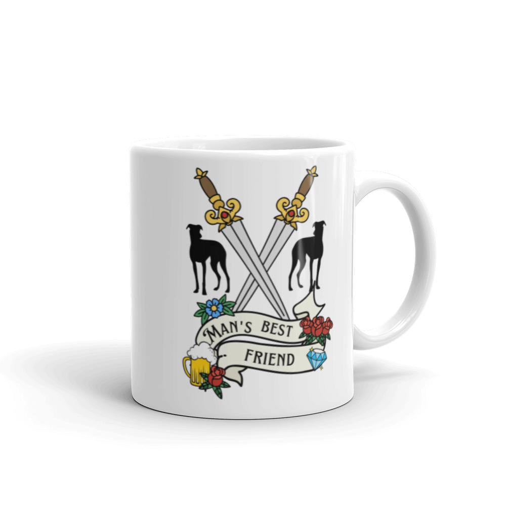 Man's Best Friend Tattoo - White Glossy Mug