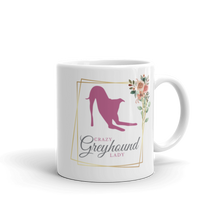 Load image into Gallery viewer, Crazy Greyhound Lady - White Glossy Mug
