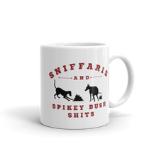 Load image into Gallery viewer, Sniffaris and Spikey Bush Shits - White Glossy Mug
