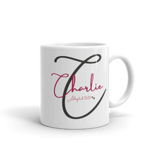 Load image into Gallery viewer, Name Adopted Date - Personalised White Glossy Mug
