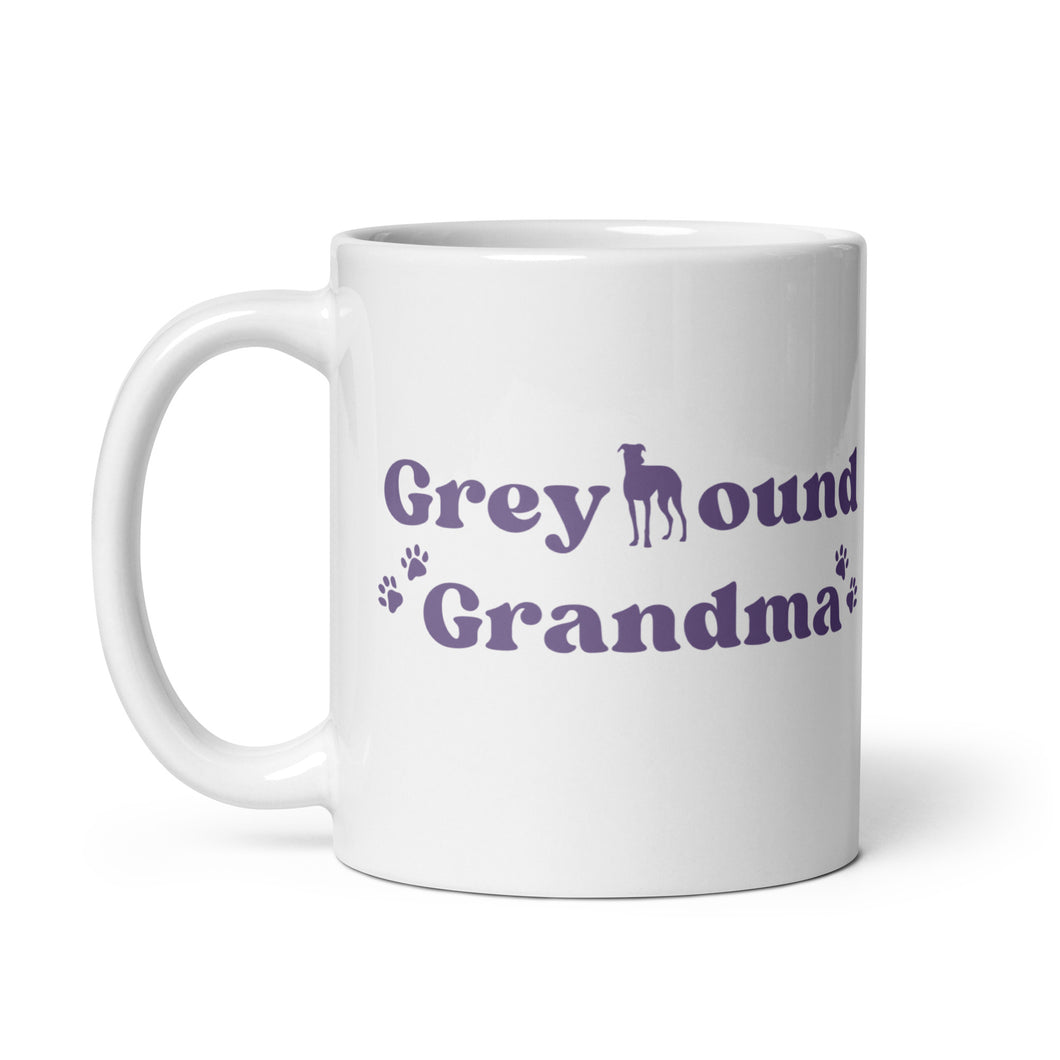 Greyhound Grandma - White Glossy Mug