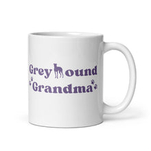 Load image into Gallery viewer, Greyhound Grandma - White Glossy Mug
